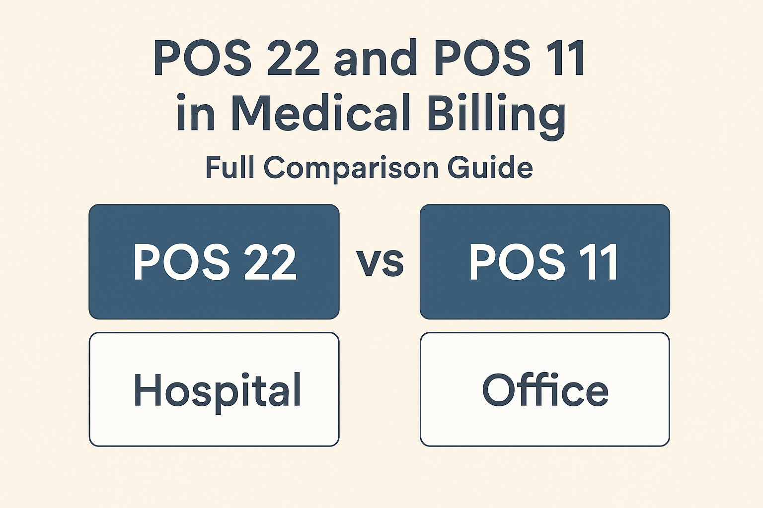 POS 22 and POS 11 in Medical Billing: Full Comparison Guide