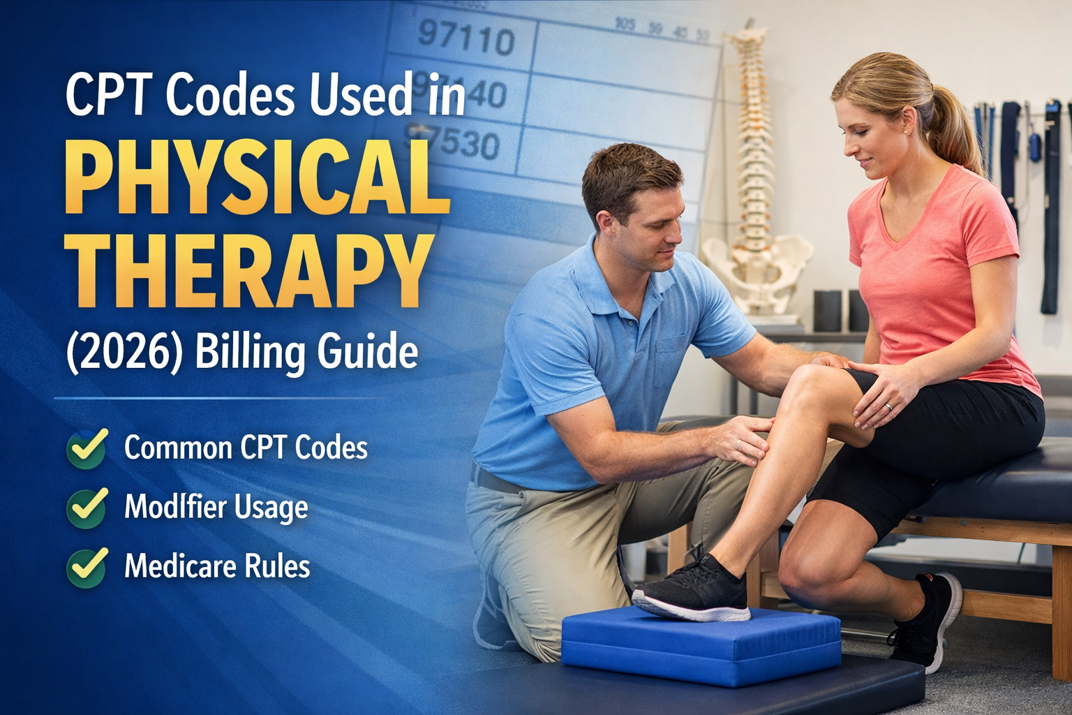 CPT Codes used in Physical Therapy (2026) – Billing Guide