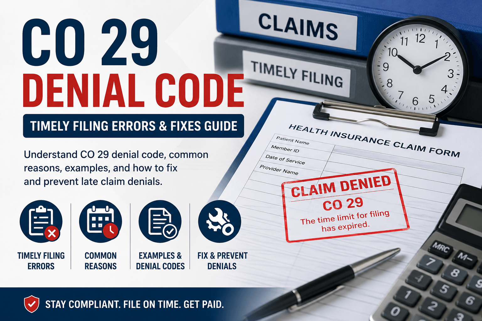 CO 29 Denial Code: Timely Filing Denial & Fixes Guide