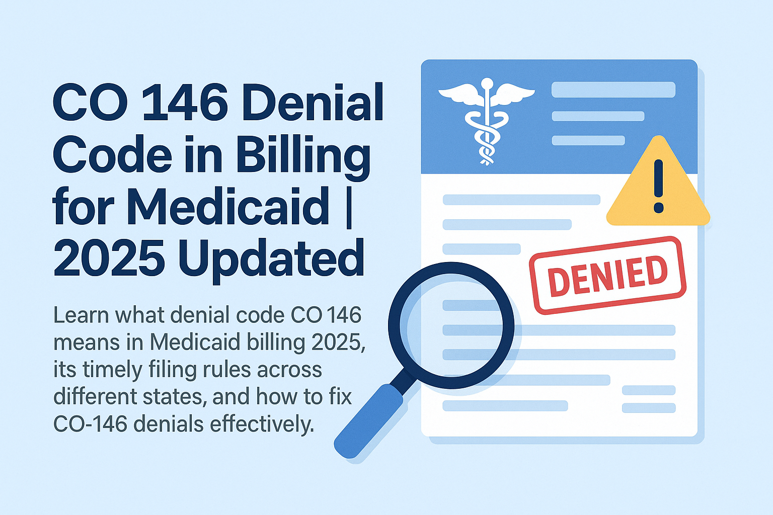 CO 146 Denial Code in Billing for Medicaid | 2025 Updated